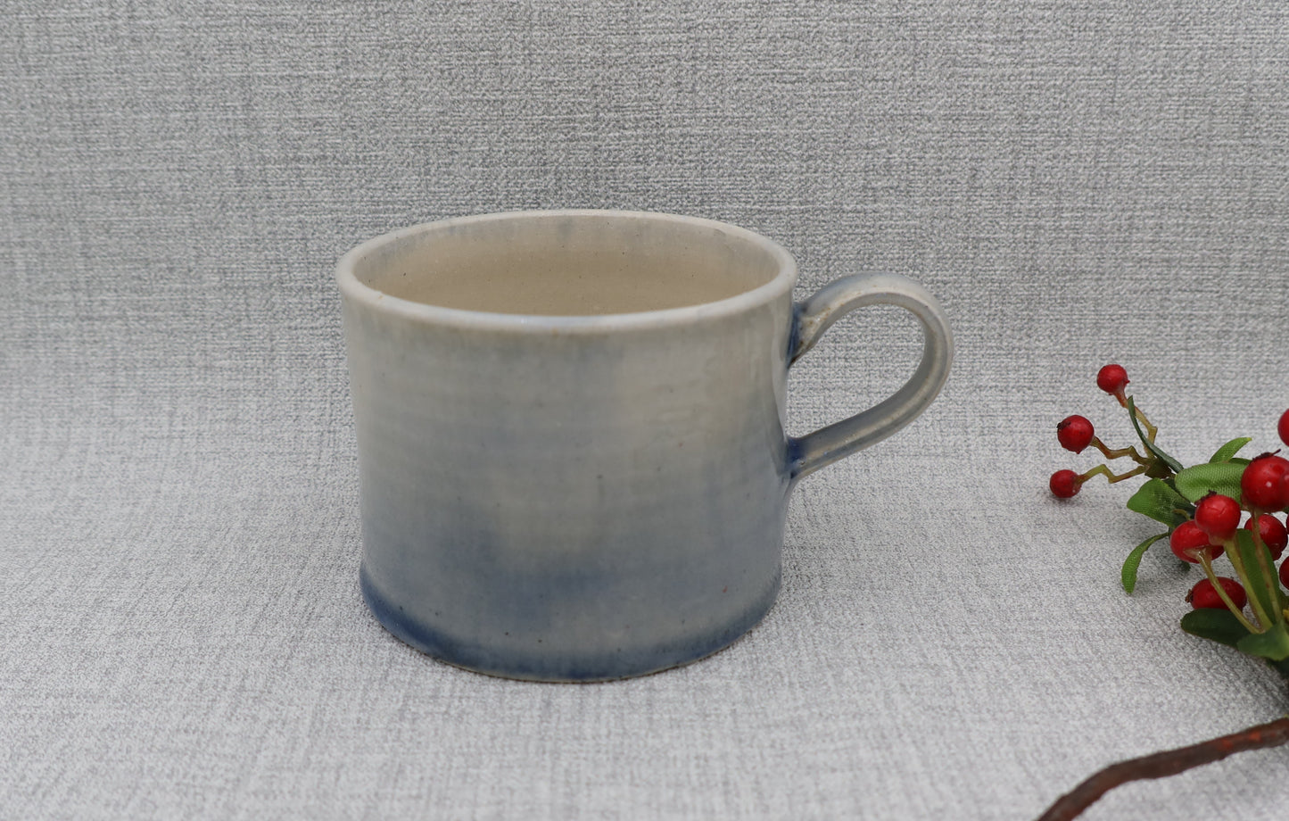 Mashiko ware coffee cup, cobalt blue