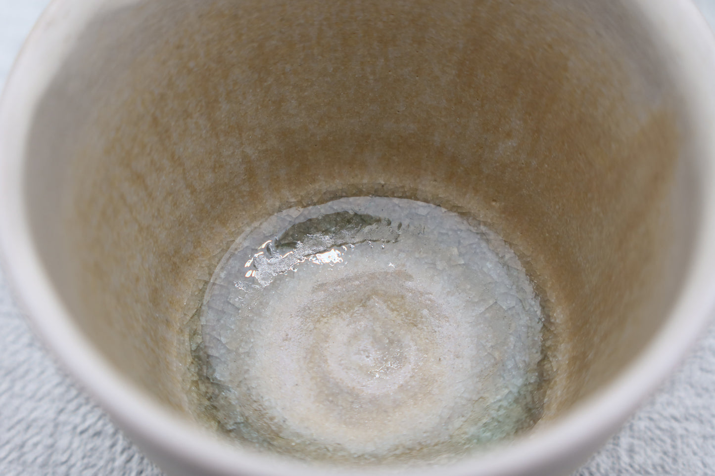 Mashiko ware sake cup, milky white (Mashiko clay)