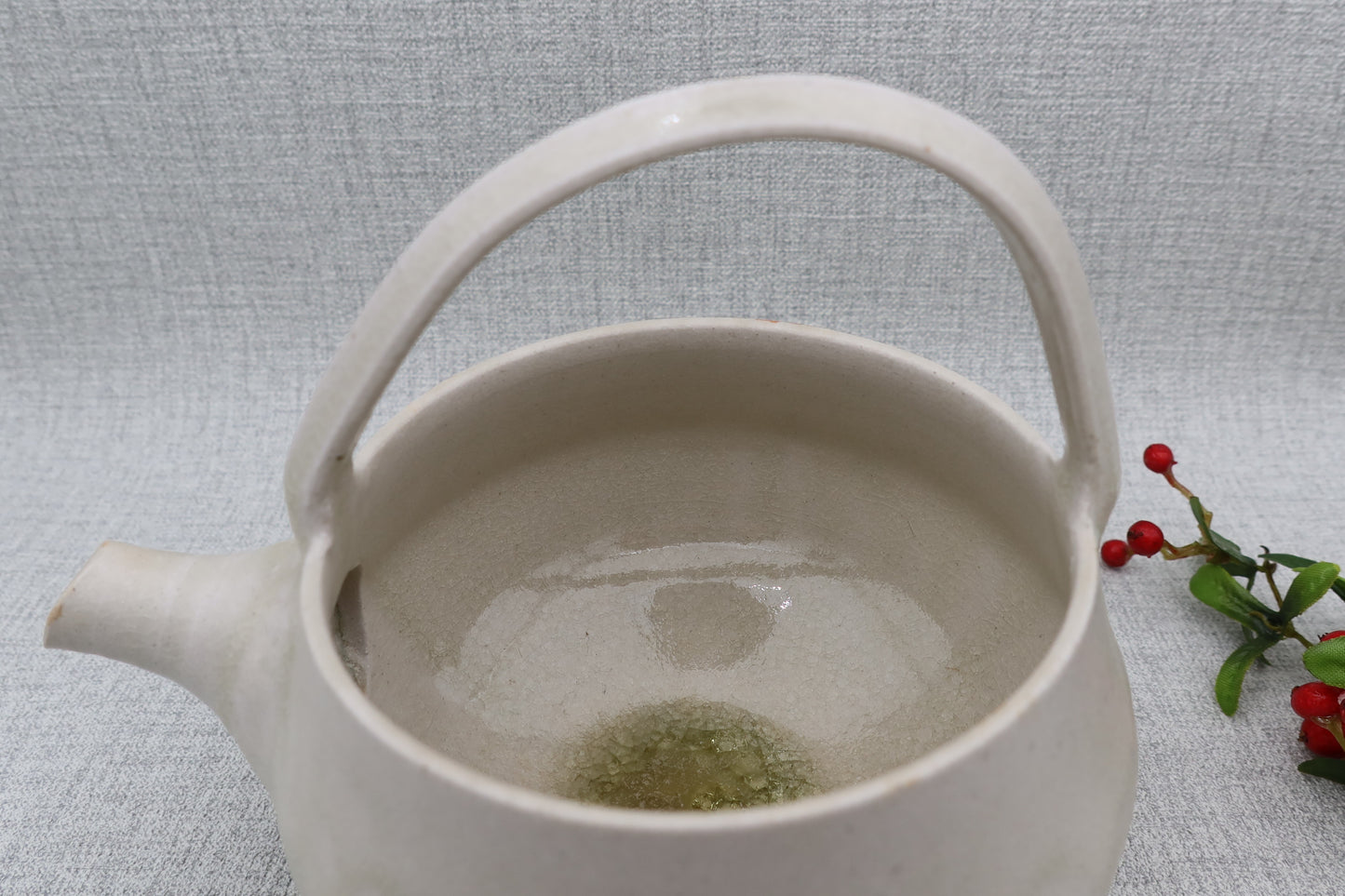 Mashiko ware sake vessel, milky white