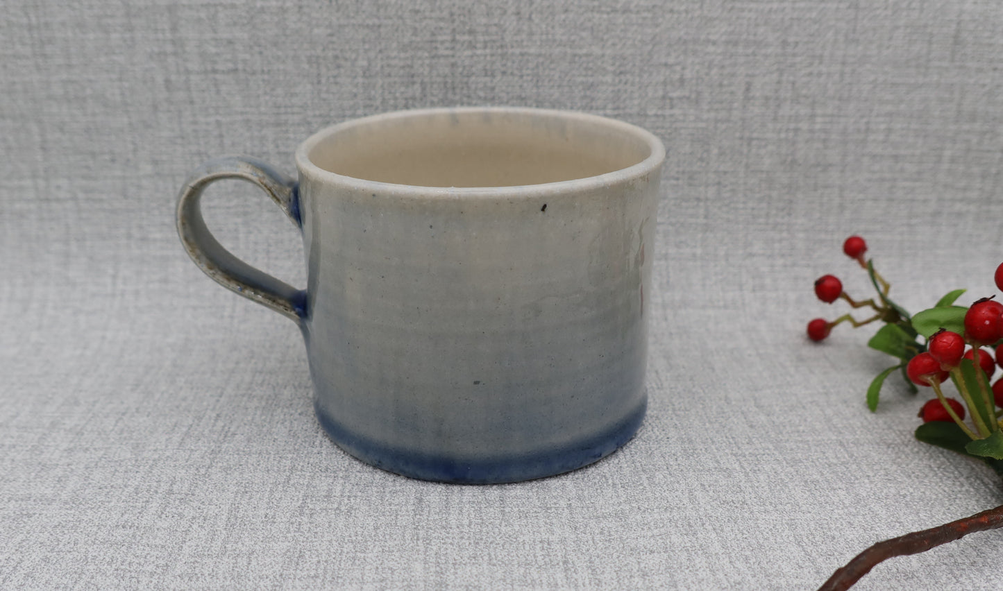 Mashiko ware coffee cup, cobalt blue