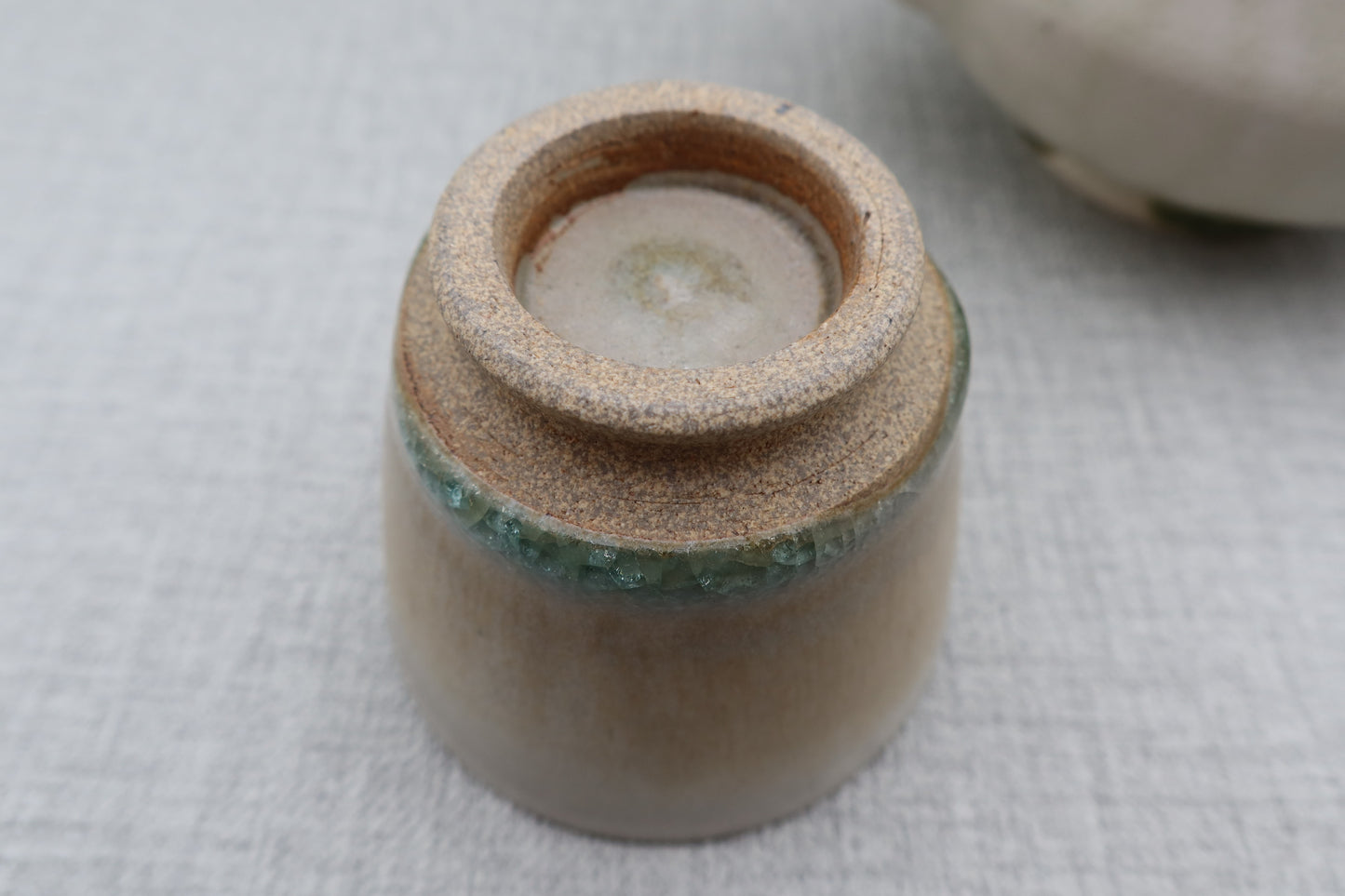 Mashiko ware sake cup, milky white (Mashiko clay)