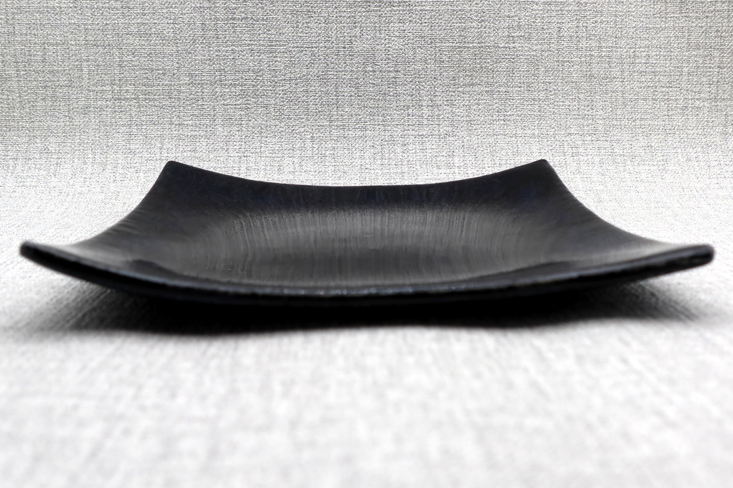 Mashiko ware flat plate, square plate, lapis lazuli color