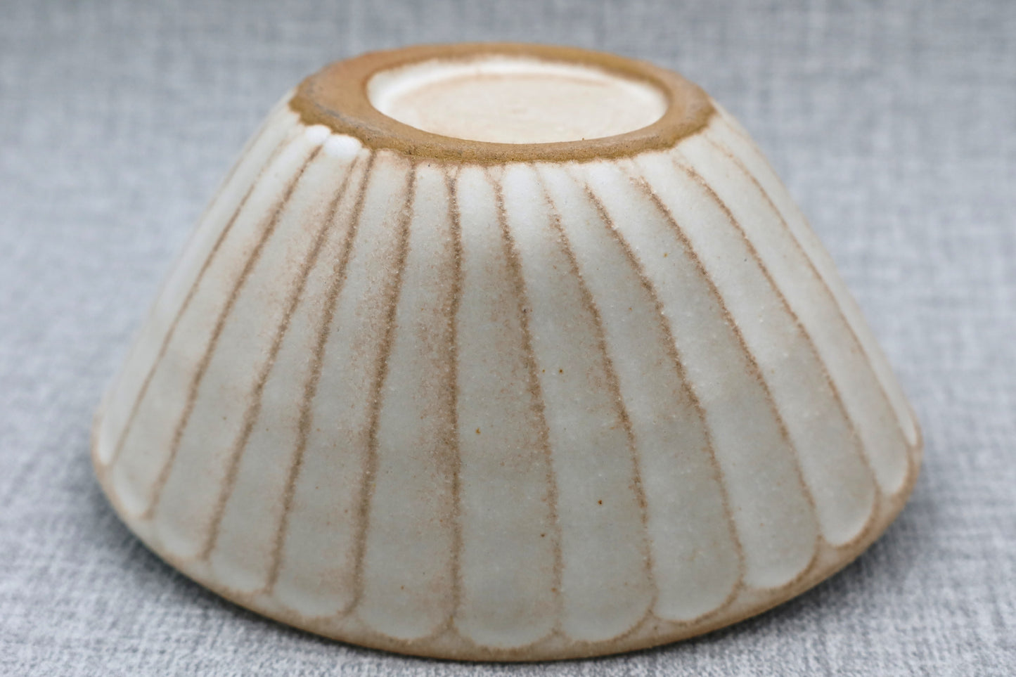 Mashiko ware single flower vase, milky white