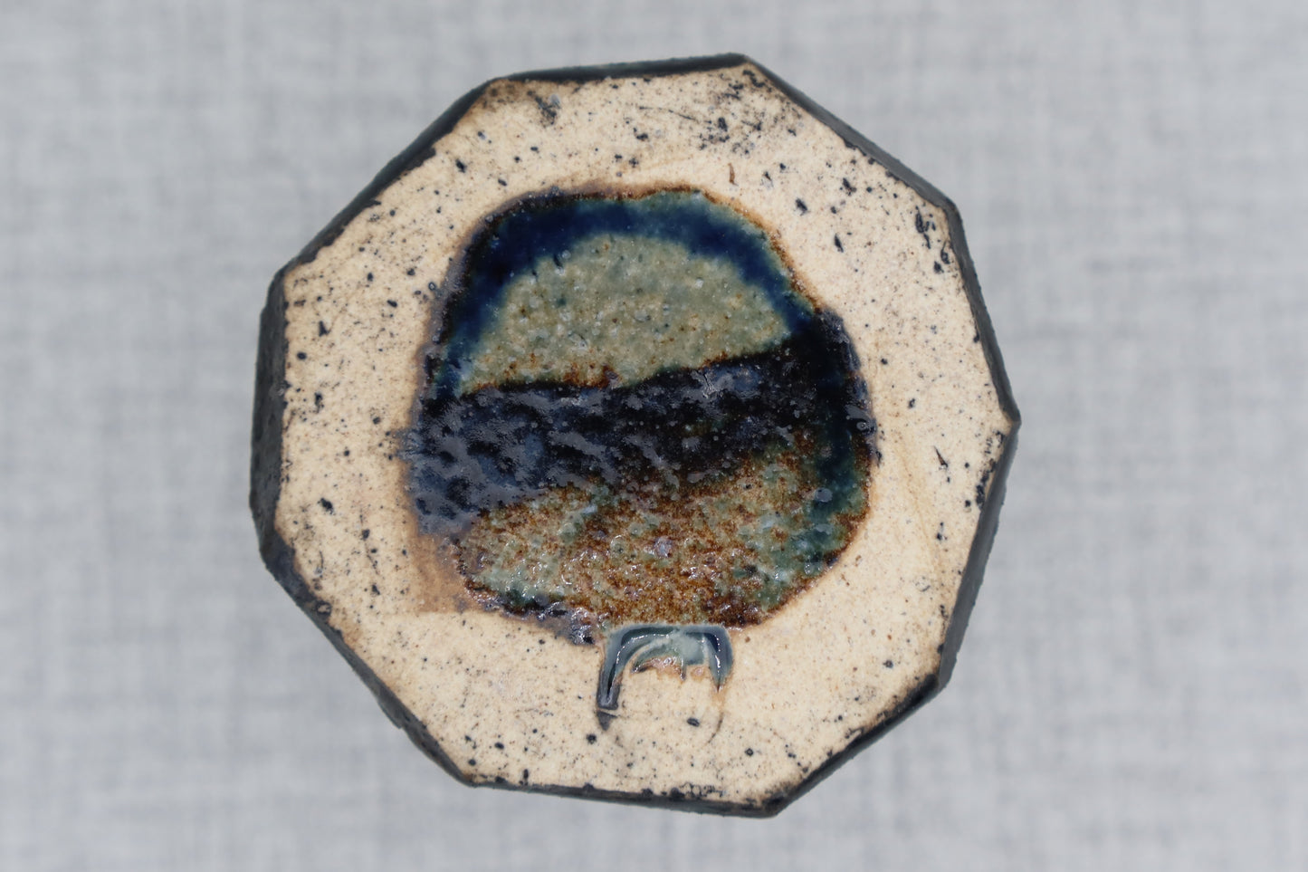 Mashiko Pottery Vase, Lapis Lazuli