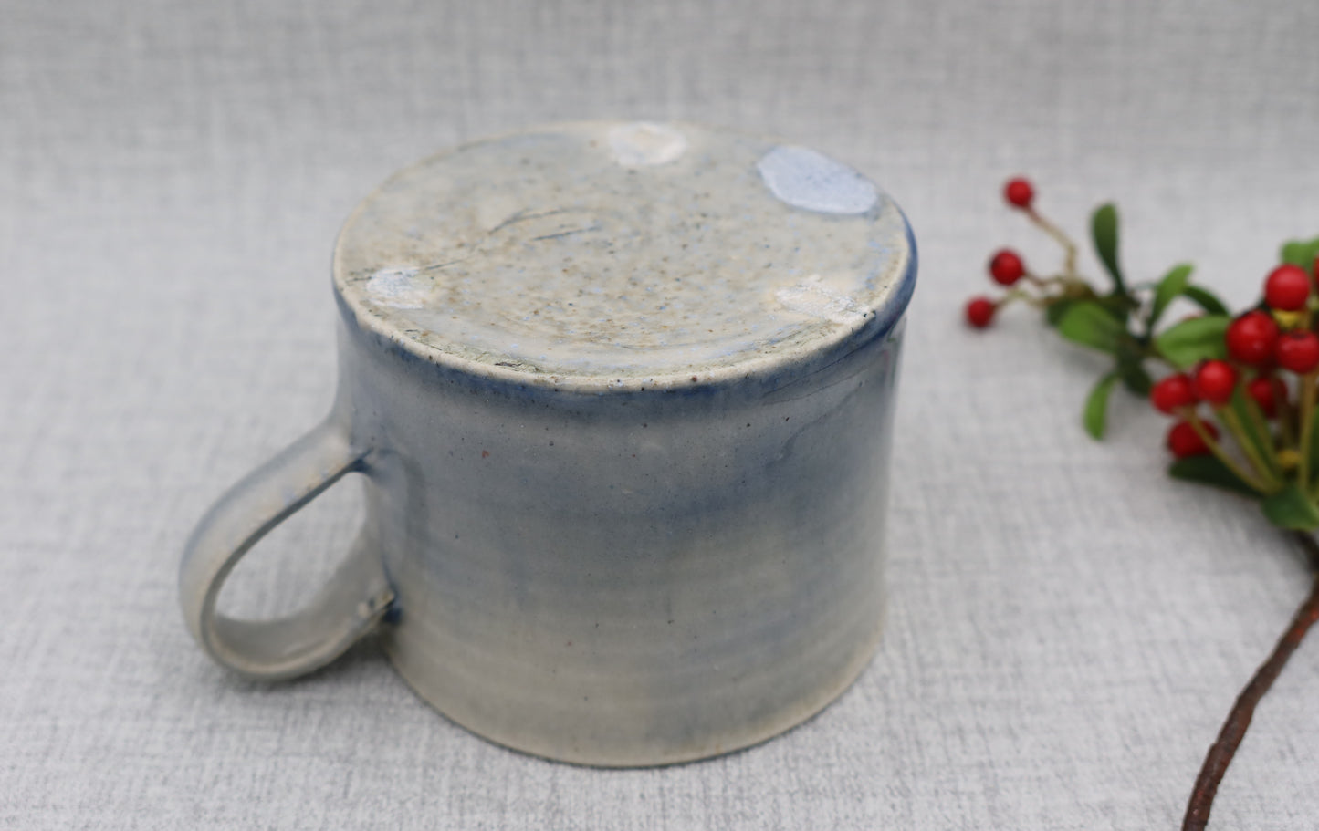 Mashiko ware coffee cup, cobalt blue