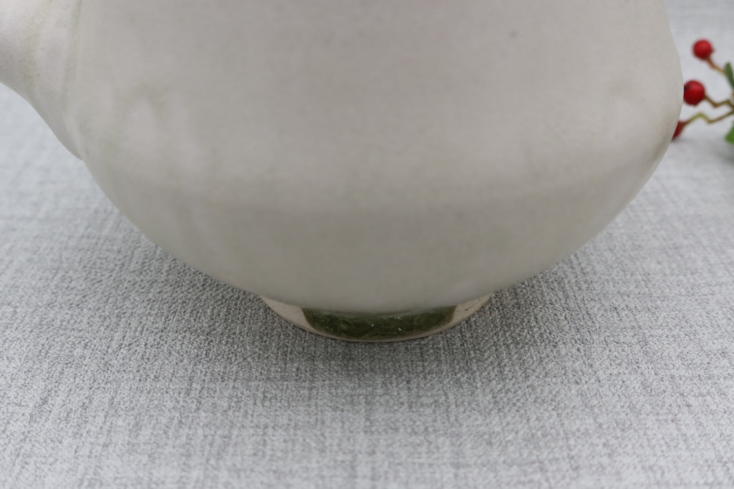 Mashiko ware sake vessel, milky white