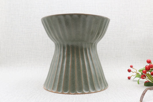 Mashiko Ware Pet Food Bowl (with stand) Gray