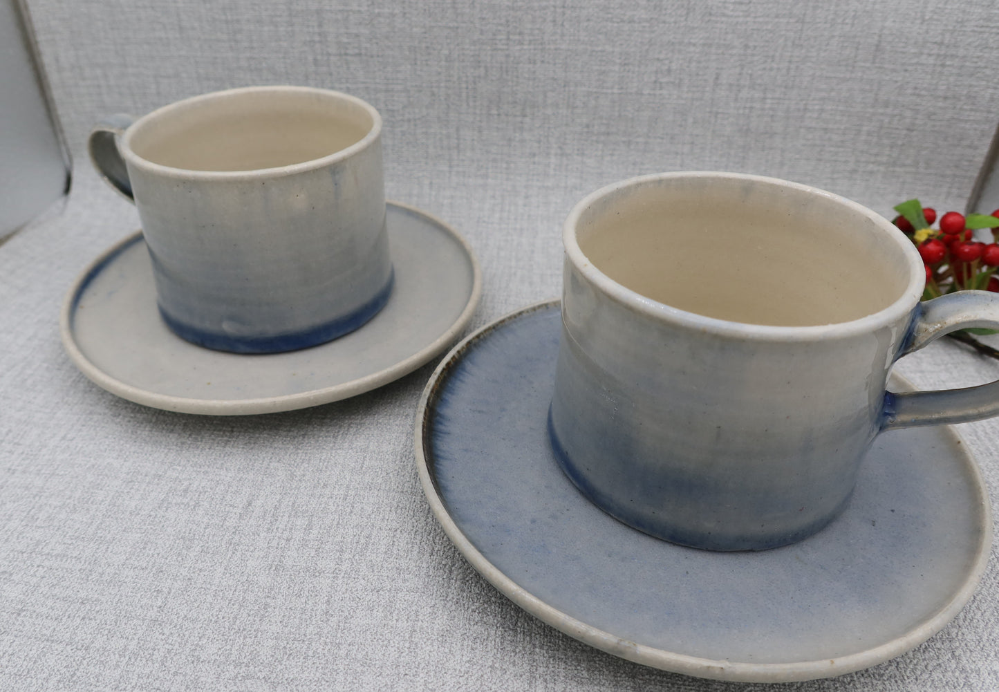 Mashiko ware coffee cup, cobalt blue