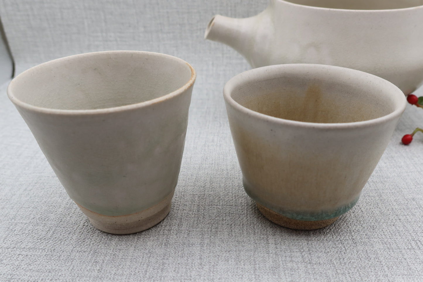 Mashiko ware sake cup, milky white (Shigaraki clay)