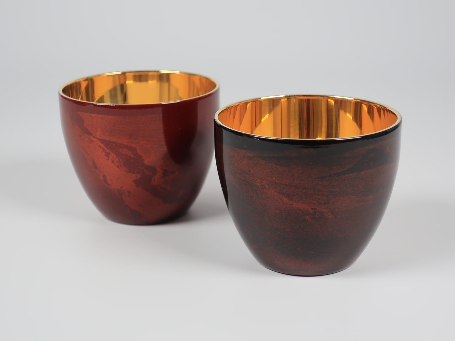 Lacquered (Shi-moa) Sake Cup, Sandalwood, Black, Yamanaka Lacquerware, Tsubame-Sanjo