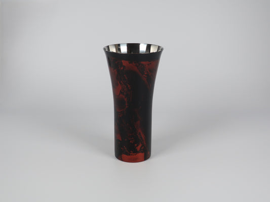 Lacquered (Shi-moa) Beer Cup, Sandalwood, Black, Yamanaka Lacquerware, Tsubame-Sanjo
