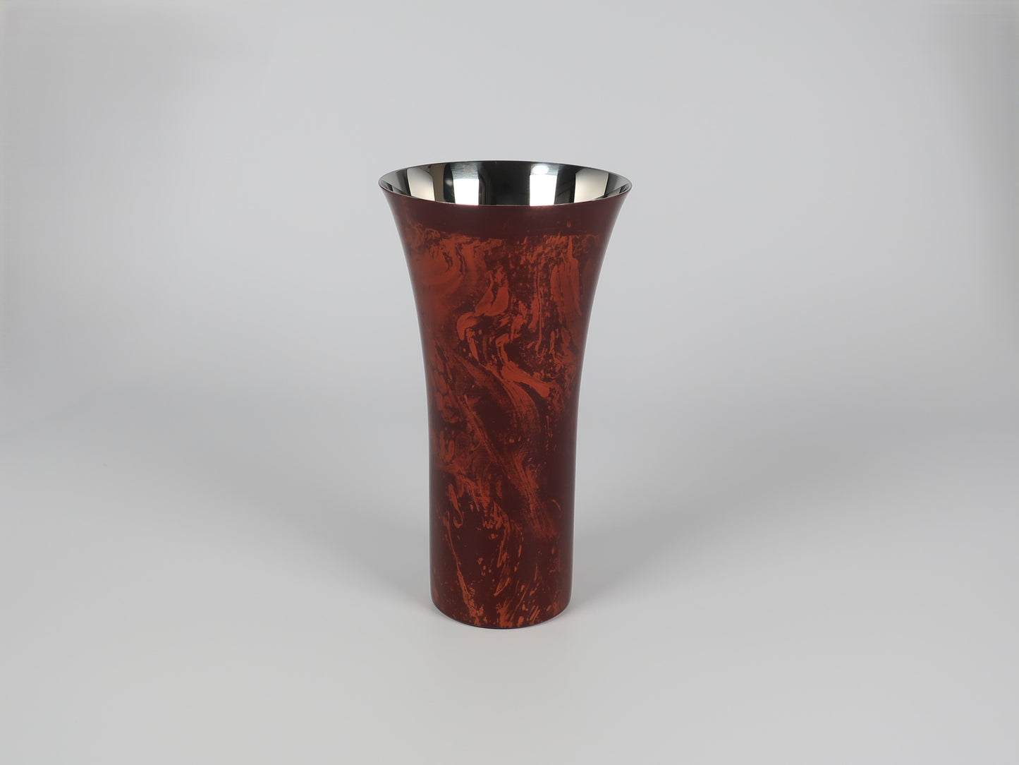 Lacquered (Shi-moa) Beer Cup, Sandalwood, Red, Yamanaka Lacquerware, Tsubame-Sanjo