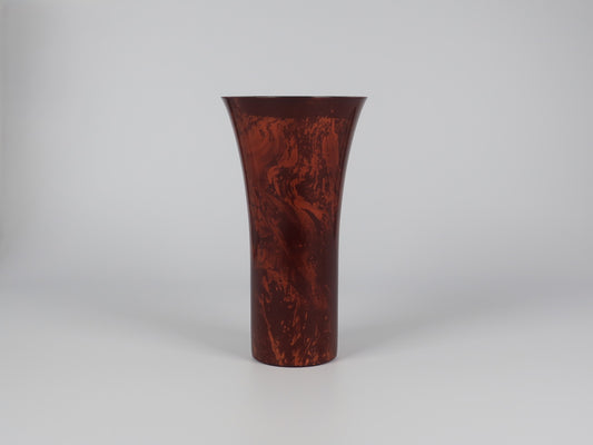 Lacquered (Shi-moa) Beer Cup, Sandalwood, Red, Yamanaka Lacquerware, Tsubame-Sanjo
