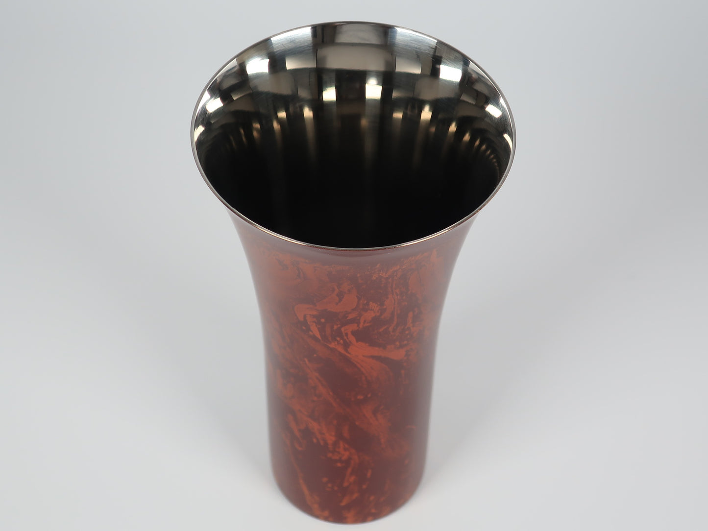 Lacquered (Shi-moa) Beer Cup, Sandalwood, Red, Yamanaka Lacquerware, Tsubame-Sanjo