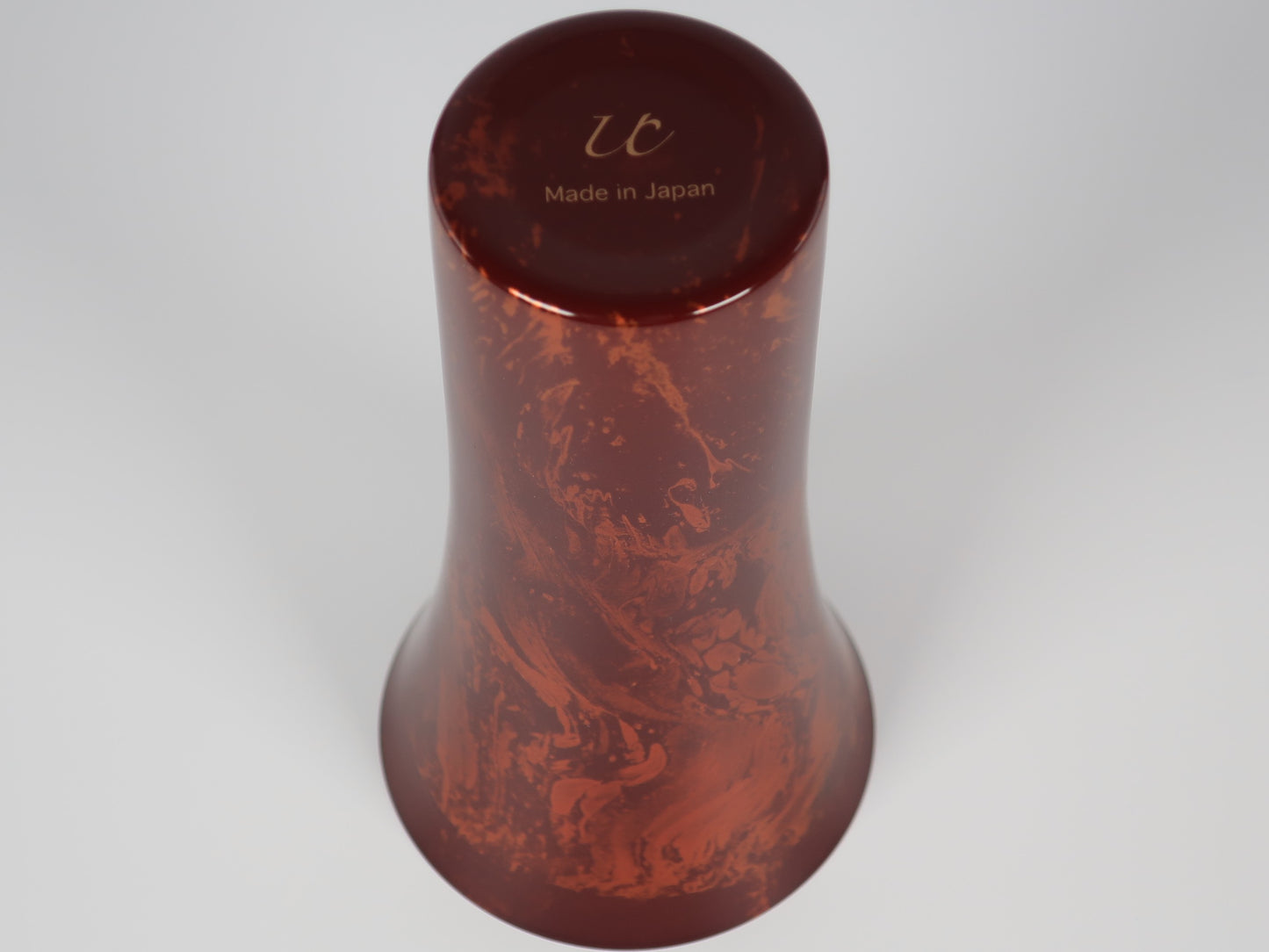 Lacquered (Shi-moa) Beer Cup, Sandalwood, Red, Yamanaka Lacquerware, Tsubame-Sanjo