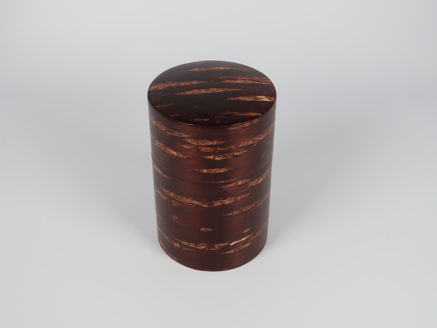 Kakunodate Birch Craft Tea Caddy Made from Wild Cherry Bark