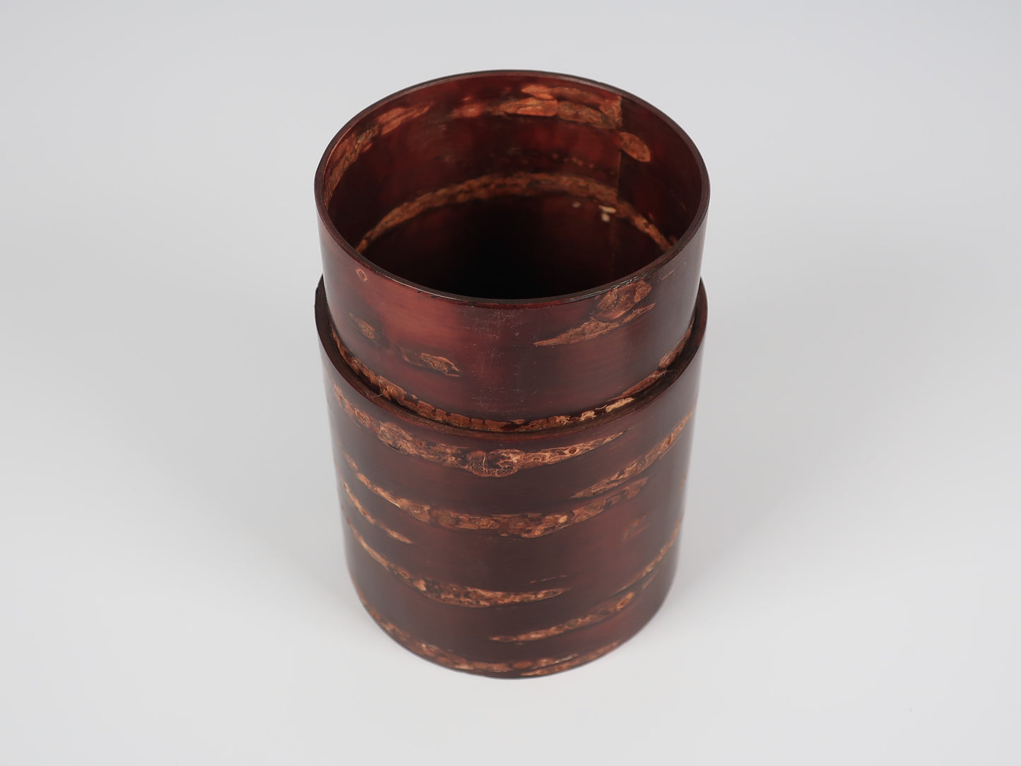 Kakunodate Birch Craft Tea Caddy Made from Wild Cherry Bark