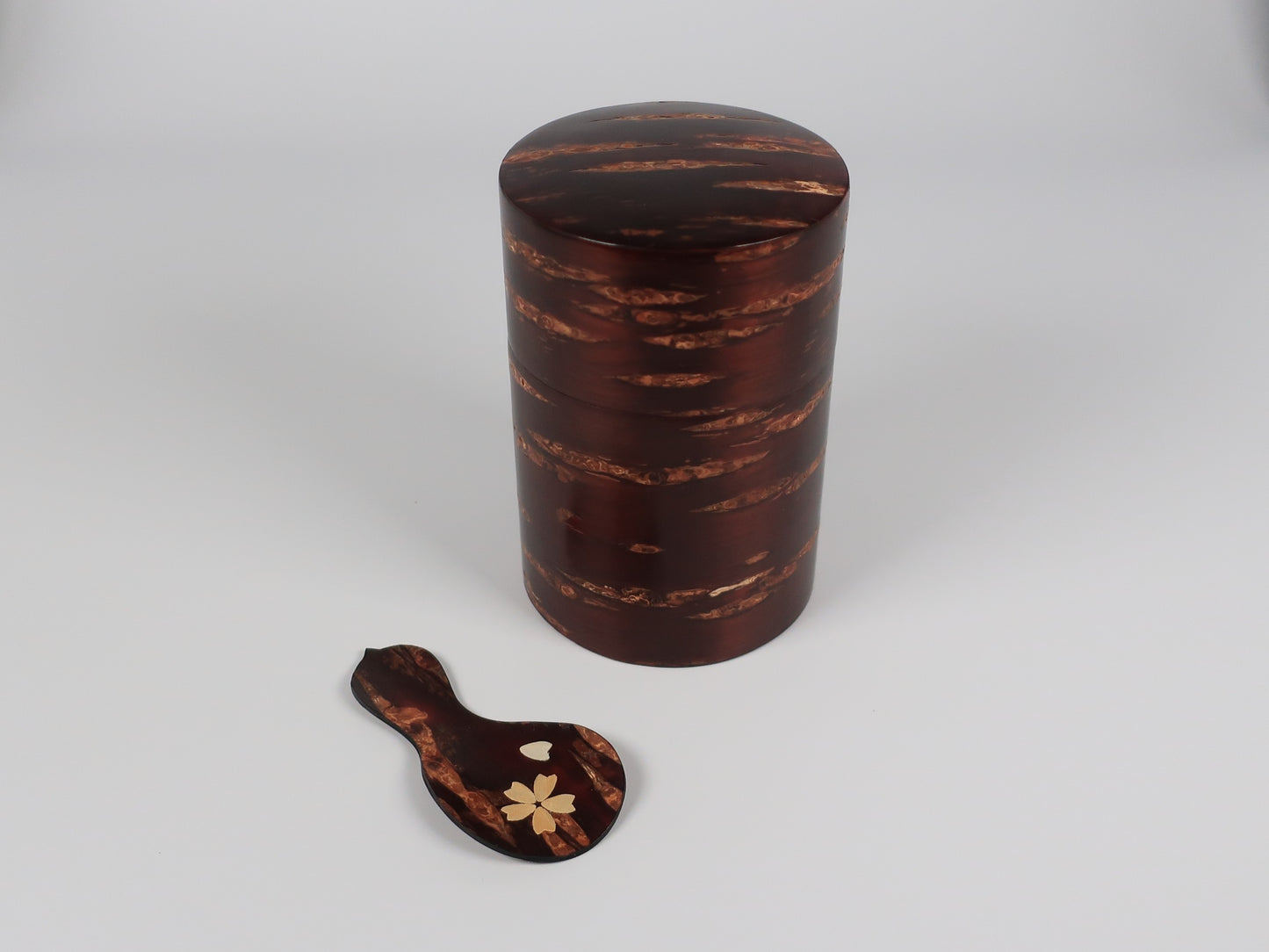 Kakunodate Kabazaiku Tea Spoon, Made from Wild Cherry Bark, Tea Ceremony Utensils