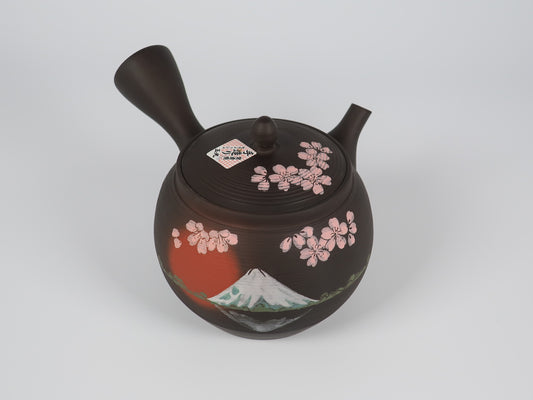 Tokoname ware teapot, Gyokko Sendan Sakura Fuji teapot