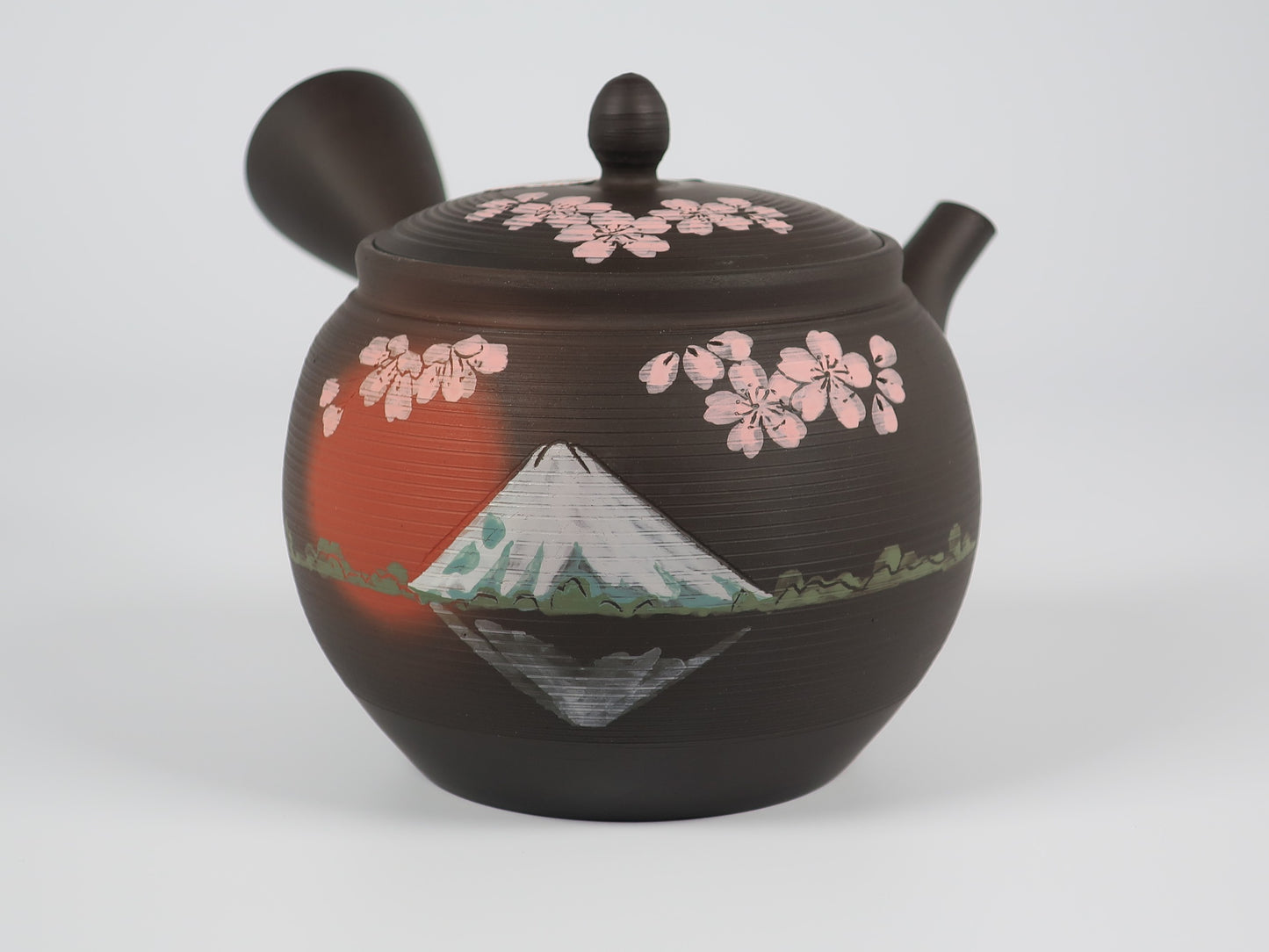 Tokoname ware teapot, Gyokko Sendan Sakura Fuji teapot