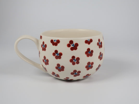 Tobe Ware Round Mug with Red Small Pattern