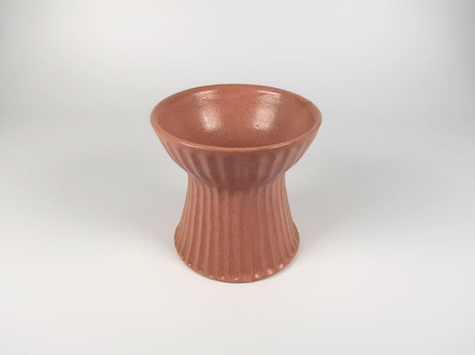 Mashiko ware pet food bowl, pink