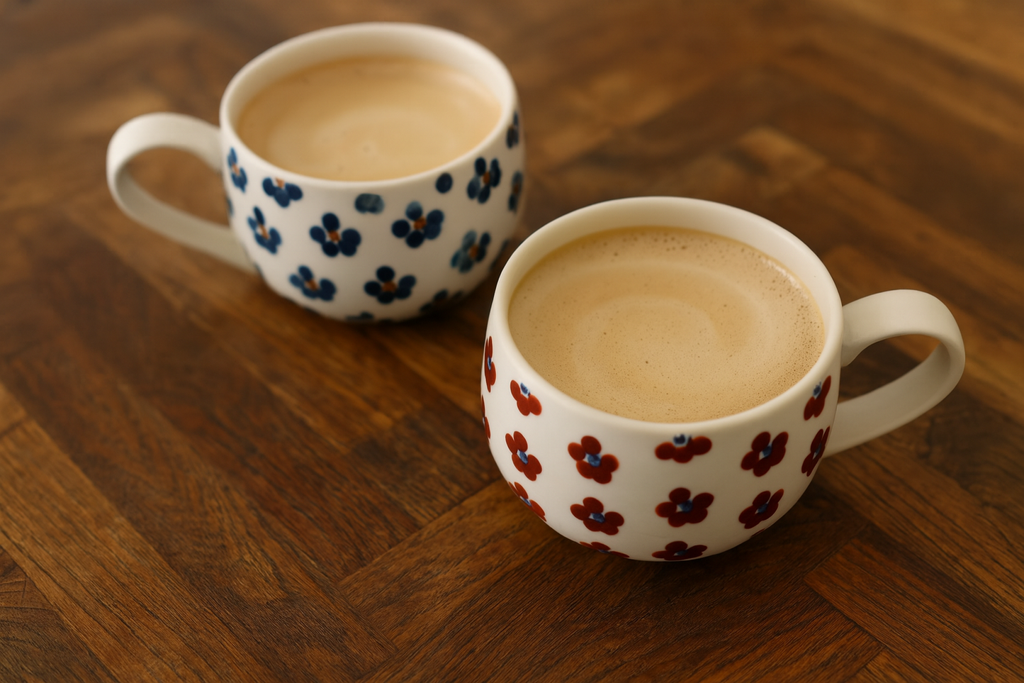 Tobe Ware Round Mug with Blue Small Pattern