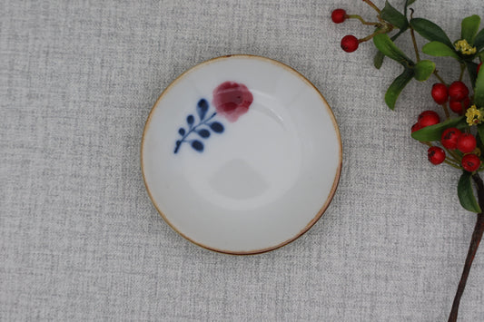 Small plate, round plate, floral pattern