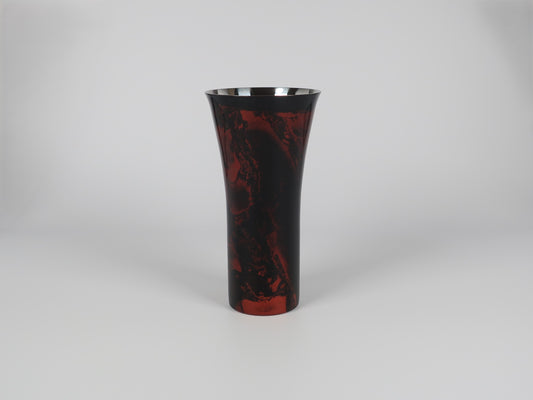 Lacquered (Shi-moa) Beer Cup, Sandalwood, Black, Yamanaka Lacquerware, Tsubame-Sanjo