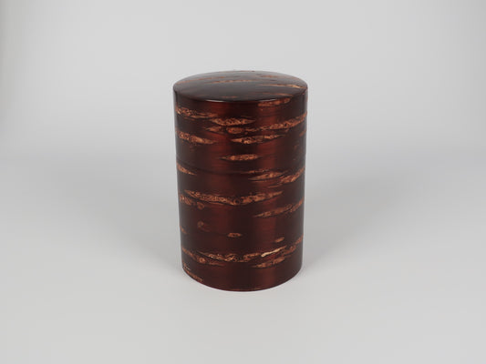 Kakunodate Birch Craft Tea Caddy Made from Wild Cherry Bark