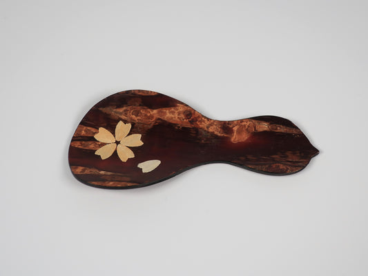 Kakunodate Kabazaiku Tea Spoon, Made from Wild Cherry Bark, Tea Ceremony Utensils