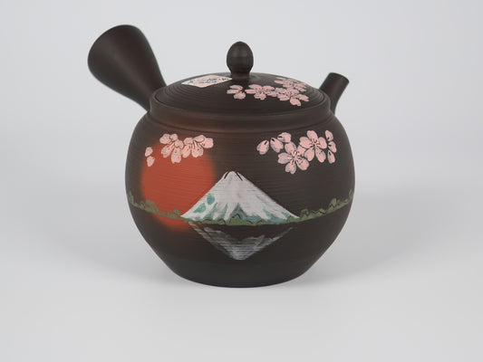 Tokoname ware teapot, Gyokko Sendan Sakura Fuji teapot