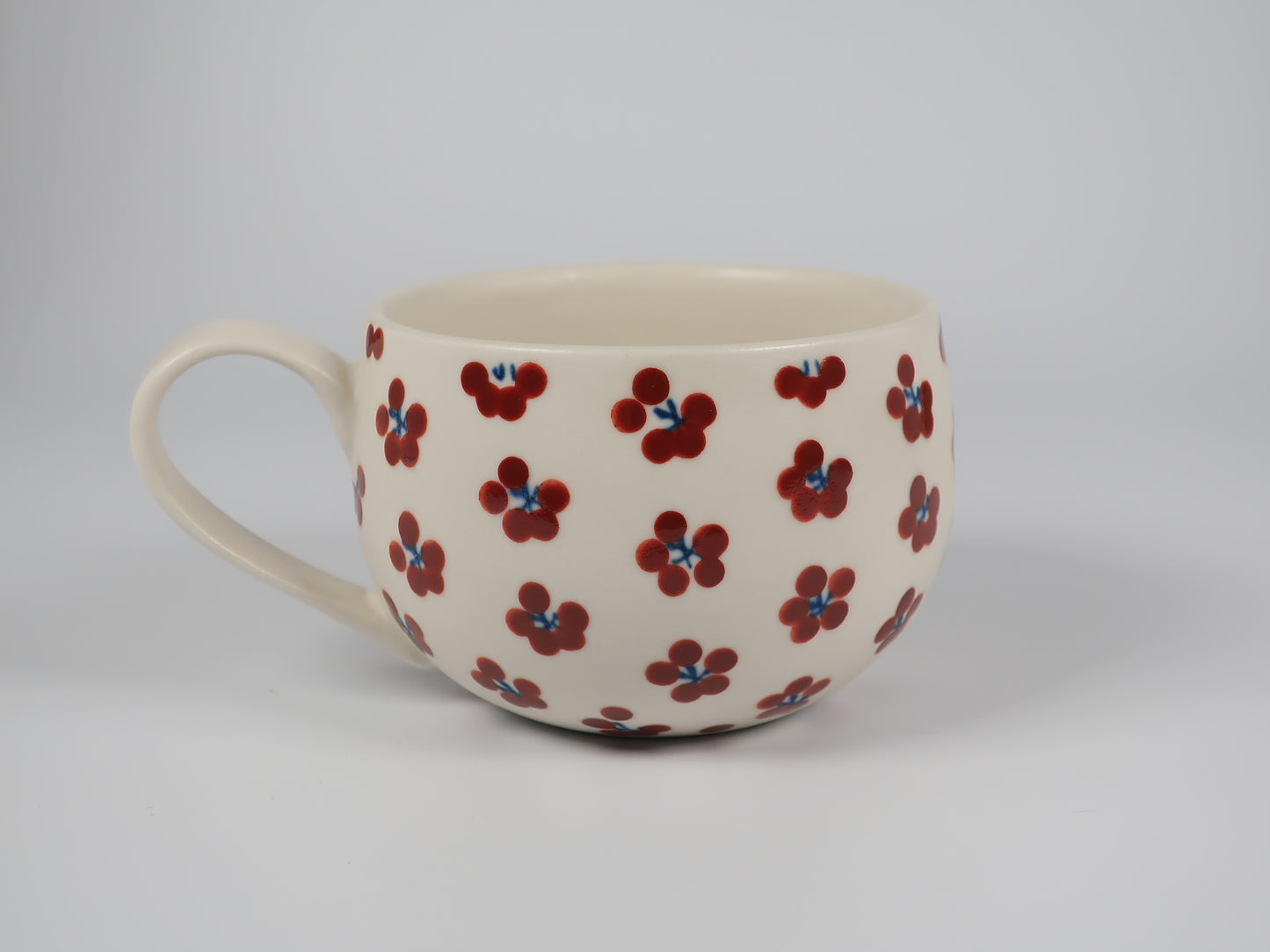 Tobe Ware Round Mug with Red Small Pattern