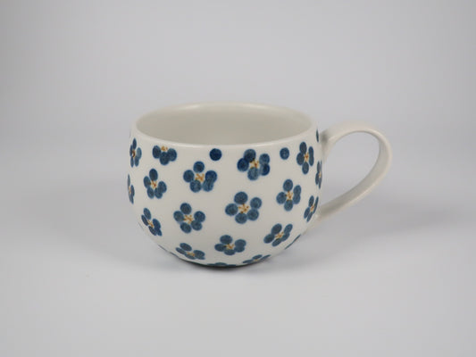 Tobe Ware Round Mug with Blue Small Pattern