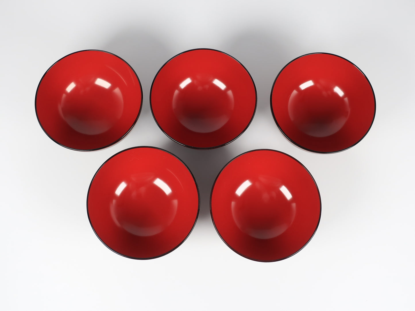 [Antique] Aizu Lacquerware Soup Bowl Set of 5