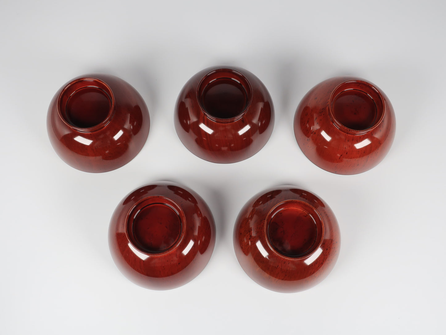 [Antique] Aizu Lacquerware Soup Bowl Set of 5