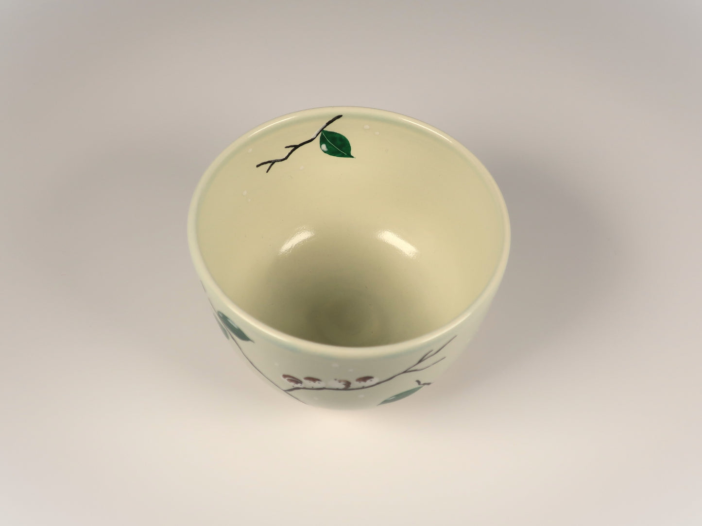 First Time Tea Ceremony Set, Basic 3 Pieces, Kyo-yaki / Kiyomizu-yaki Matcha Bowl Snow Sparrow