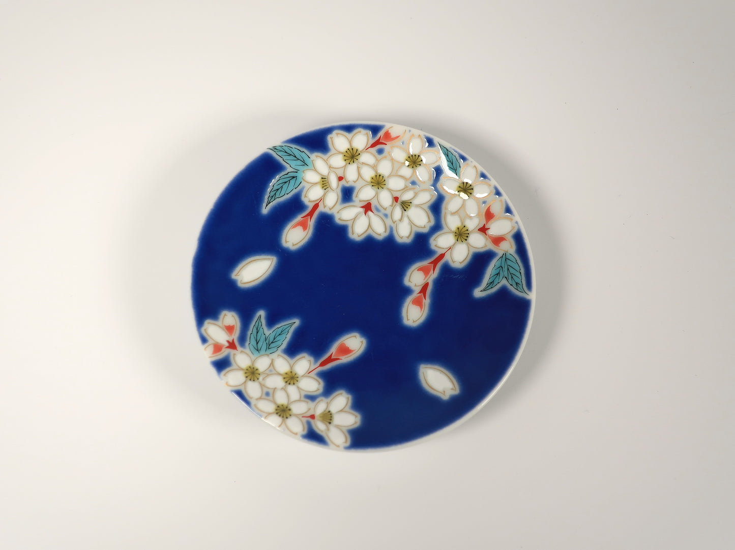 九谷焼　豆皿　桜（吉祥　縁起豆皿コレクション）