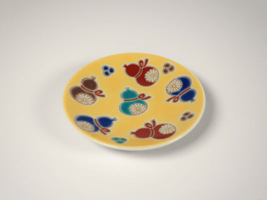 Kutani ware small plate - Six gourds (Auspicious small plate collection)