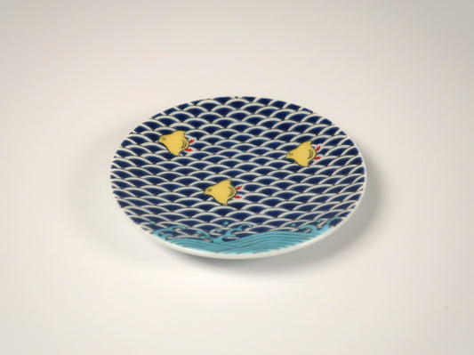 Kutani ware small plate, Chidori (Auspicious small plate collection)