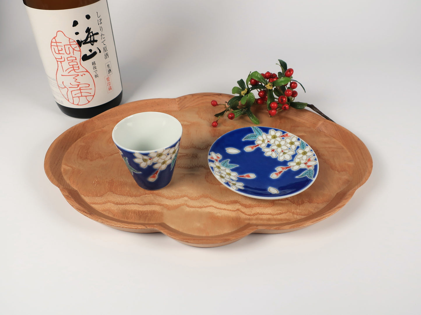 九谷焼　おちょこ　桜（吉祥　縁起ちょこコレクション）