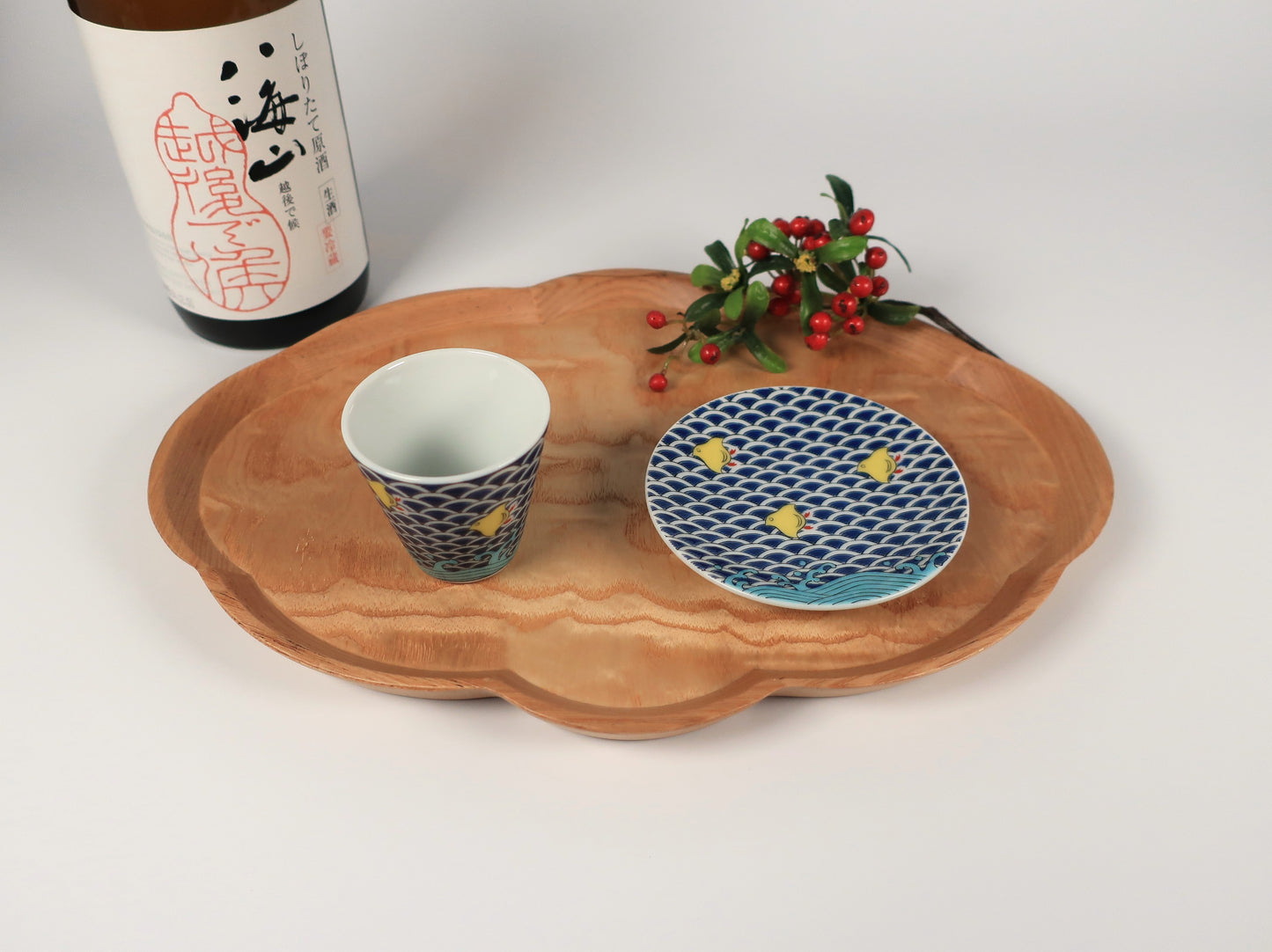 九谷焼　おちょこ　千鳥（吉祥　縁起ちょこコレクション）