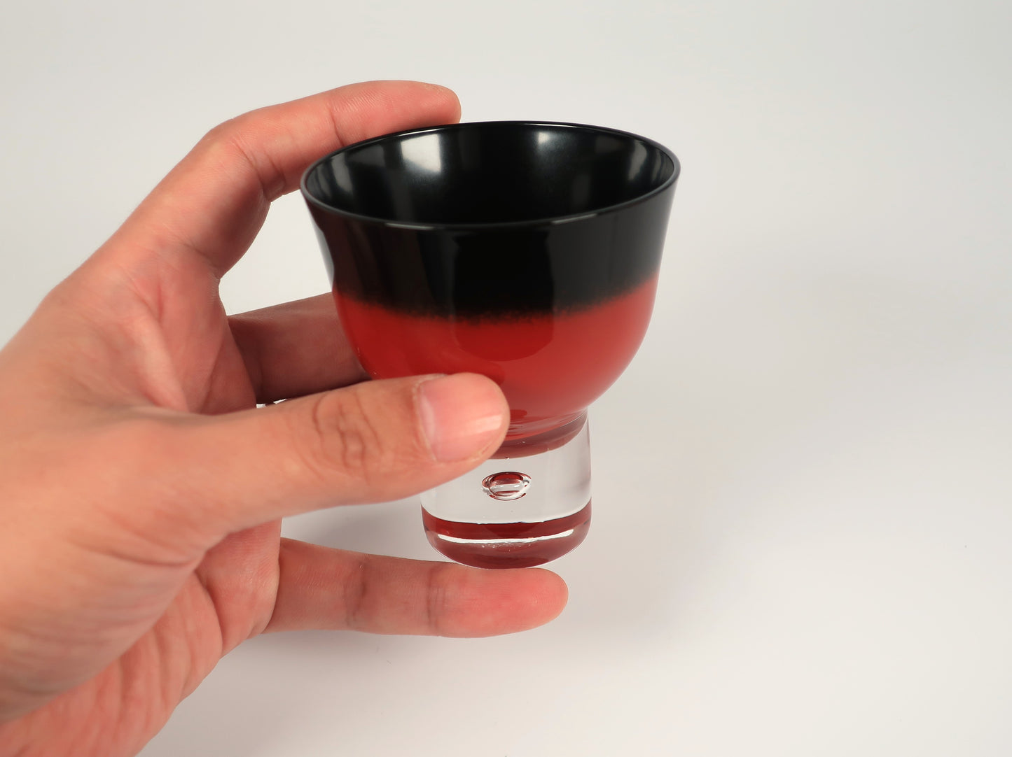 Aizu Lacquerware Cold Sake Glass with Black Gradient