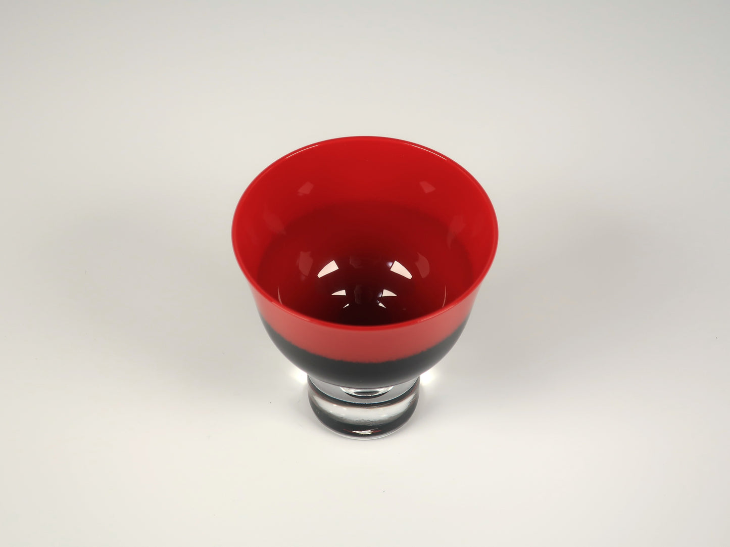 Aizu Lacquerware Cold Sake Glass, Vermilion Gradient