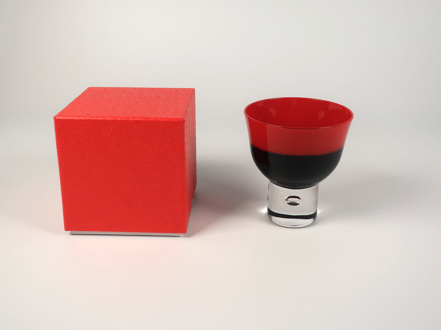 Aizu Lacquerware Cold Sake Glass, Vermilion Gradient