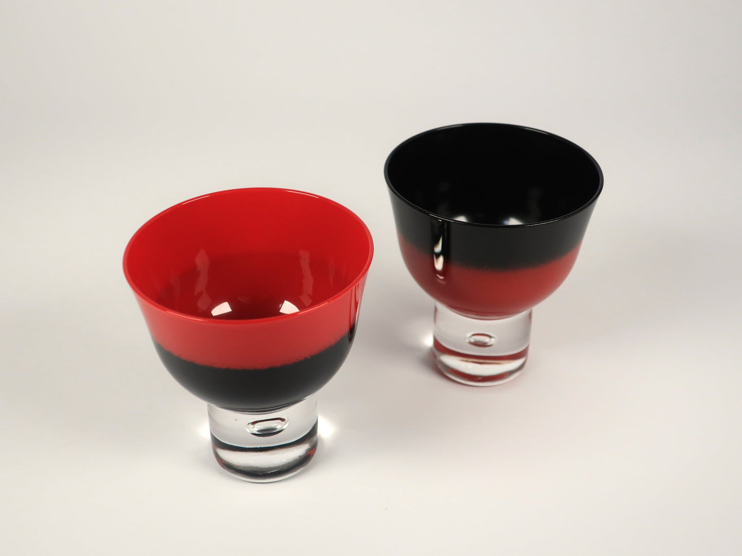 Aizu Lacquerware Cold Sake Glass, Vermilion Gradient