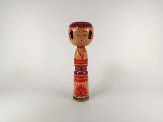 [Vintage] Traditional Kokeshi Yajiro Style by Craftsman Tatsuo Sato