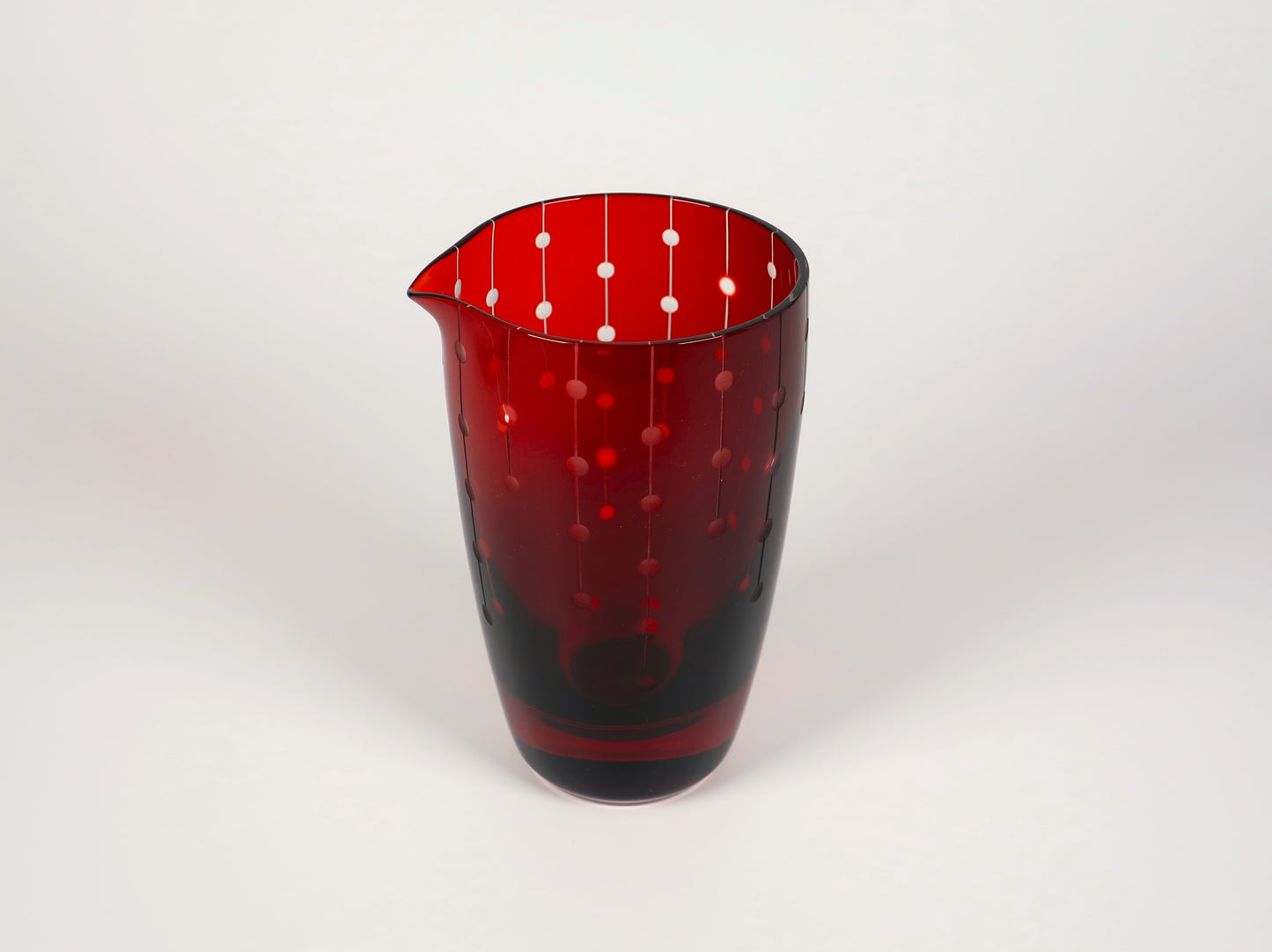 Edo Kiriko Sake Pourer with Connected Small Balls "Tsunagaru Kodama"