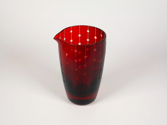 Edo Kiriko Sake Pourer with Connected Small Balls "Tsunagaru Kodama"