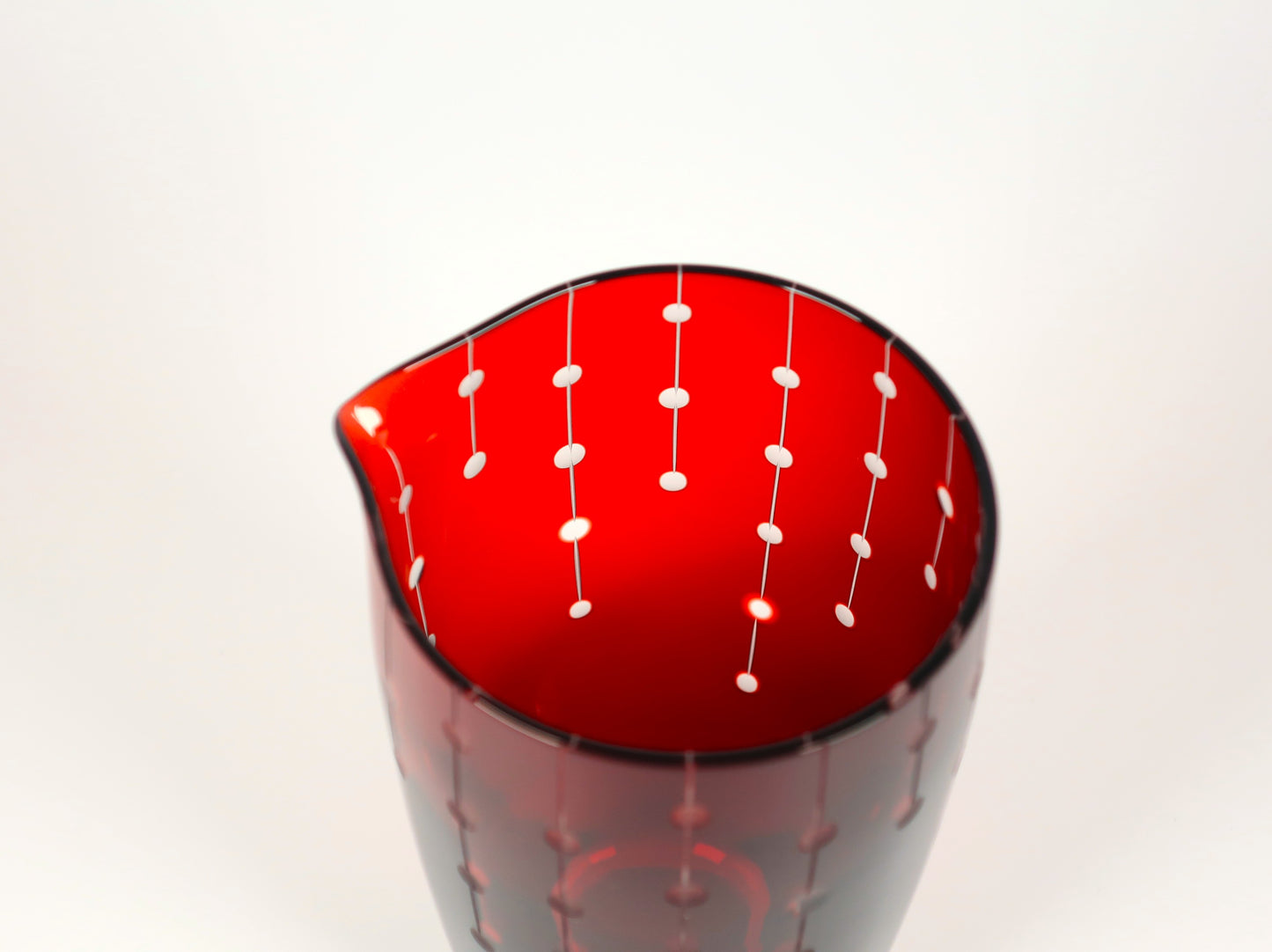 Edo Kiriko Sake Pourer with Connected Small Balls "Tsunagaru Kodama"